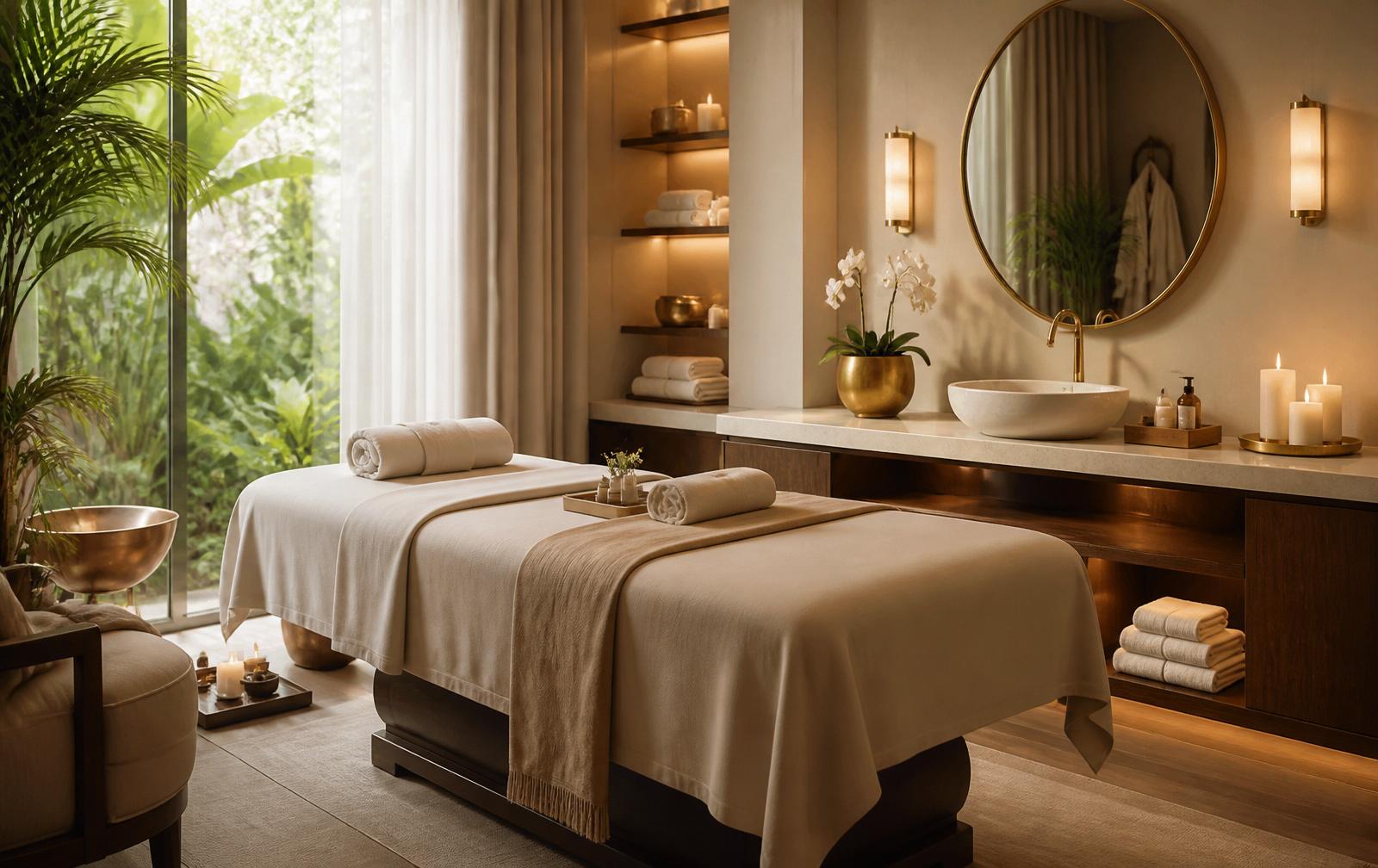 Serene luxury spa treatment room at Eva Spa Beauty Place